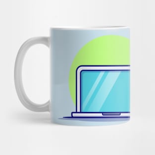 Laptop Cartoon Vector Icon Illustration Mug